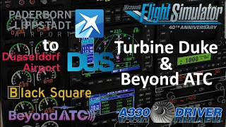 Black Square Turbine Duke & BeyondATC | Paderborn to Düsseldorf | Real Airline Pilot