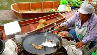 Thai Street Food at Floating Market near Bangkok