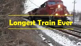 LONGEST TRAIN EVER: Canada Pasific Train Railway Kootenay Valley - Trail to Nelson (HD)