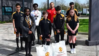 Foundation and FareShare deliver 383,000 food items to school, supported by United legend Wes Brown