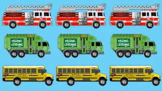 Street Vehicles Chart for Kids - Learning to Chart with Fire Trucks, School Buses & Garbage Trucks