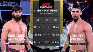 Magomed Ankalaev vs Johnny Walker 2 Full Fight - UFC 5 Fight Night