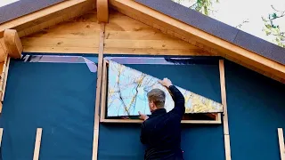 LOG CABIN Build - S2E10: Making And Installing WINDOWS for My Log Cabin