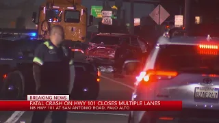 Fatal crash on Highway 101 closes multiple lanes