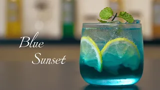RESEP MINUMAN MOCKTAIL | BLUE SUNSET | Non Alcohol Drink