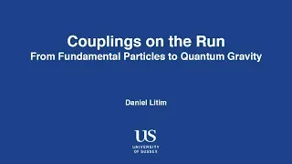 Daniel Litim lecture: Couplings on the run - from fundamental particles to quantum gravity