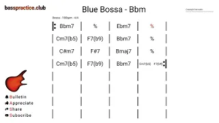 Bass Backing Track - Blue Bossa - 100bpm - Bb Minor