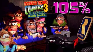 105% TUFST Difficulty - DKC3 Full Playthrough (Chapters) #dkc3 #snes