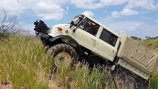 Unimog 416, A windshield full of sky - off-road driving demonstration