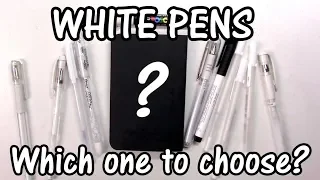 Testing out all my white pens - which one do I like best?