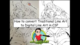 How turn Tradition Line Art into Digital Line Art in Clip Studio Paint