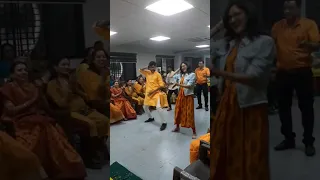 #HALDI #DANCE OF #BROTHER & SISTER WITH #FATHER #bollywood #fire
