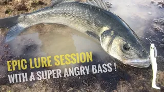 EPIC SESSION ON THE REEF WITH A NEW PB BIG ANGRY BASS !!! (UK SEA FISHING)