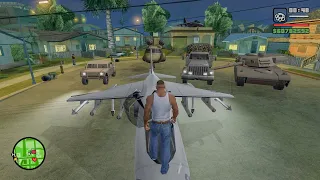 CJ steals all army cars / gta san andreas