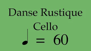 Suzuki Cello Book 5 | Danse Rustique | Piano Accompaniment | 60 BPM