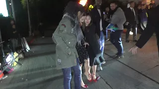 Fiona Xie greets fans outside W Magazine's Best Performances Party at Chateau Marmont in Los Angeles