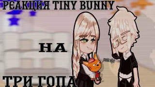 реакция tiny bunny на ТРИ ГОПА || зайчик || реакция тини банни на три гопа.