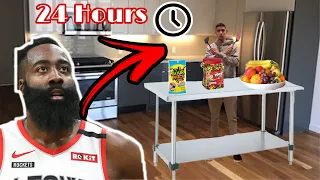 Attempting JAMES HARDEN NBA DIET/WORKOUT for 24 HOURS!