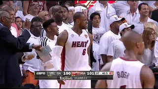 Final 2 minutes of Game 6 2013 NBA Finals