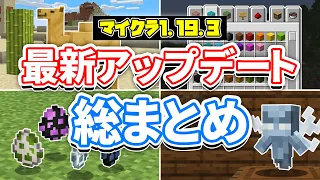 【マイクラ1.19.3】最新アップデート総まとめ‼ゴーレム＆ボスの卵追加！インベントリ改革・新ヴェックス・1.20要素で遊ぶ方法・バグ修正など解説！【マインクラフト】統合版1.19.60最新情報