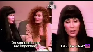 Does Cher think men are important? Full Video