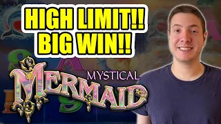 20 FREE SPINS! HIGH LIMIT! Mystical Mermaid Slot Machine Bonuses! BIG WIN!