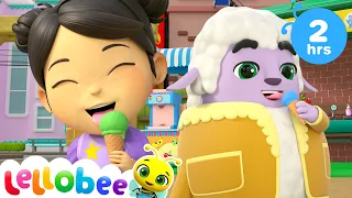 FRUITY Ice Cream Song! | 🐝 PRESCHOOL PLAYHOUSE 🐝 | Lellobee Kids Karaoke