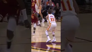 Trae Young's LOGO three SILENCES the Cavs crowd!😳#shorts