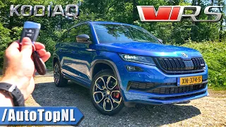 SKODA KODIAQ RS 2.0 BiTDI REVIEW POV Test Drive on AUTOBAHN & ROAD by AutoTopNL