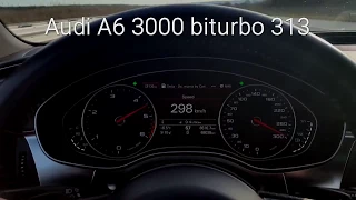 Audi A6(2014) biturbo 313cp TDI      0-300 km/h acceleration.