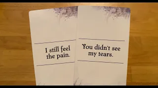 YOU DIDNT SEE MY TEARS! I'M IN SO MUCH PAIN OVER U! CHANNELED MESSAGE CARD READING FROM YOUR PERSON
