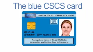 The blue CSCS card