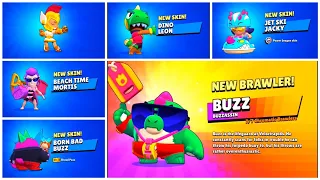 Buzz + All New Skins unlocking animation - Brawl Stars