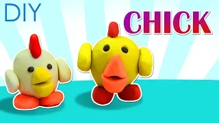 DIY Kids Learn to make Clay Baby Chick | Cute Clay Animals | cartoons for Children