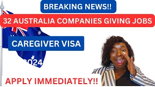 FREE AUSTRALIA  HEALTHCARE WORK VISA|COMPANIES GIVING CAREGIVERS VISA SPONSORSHIP