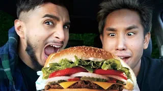 TRYING BURGER KINGS IMPOSSIBLE WHOPPER MUKBANG