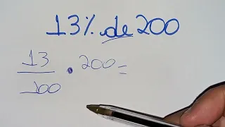 13% de 200 - Porcentagem - Como calcular?