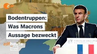 Bodentruppen für Ukraine? Was hinter Macrons Vorstoß steckt | Oberst a.D. Richter bei ZDFheute live