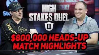 Phil Hellmuth vs Scott Seiver | High Stakes Duel $800,000 Match Best Hands