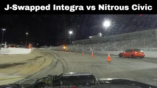 Catch The J-swapped Integra As It Takes On The Civic In Spectator Drags!