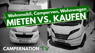 Mieten oder Kaufen? Wohnmobil, Campervan, Wohnwagen & Co.