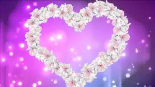 Фон для видеомонтажа Сердце из цветов