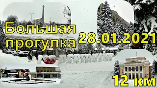 Первомайск 2021!  Большая прогулка заснеженным городом / Велика прогулянка засніженим містом !