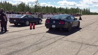 Chevrolet Corvette C4 5.7 vs Ford Mustang GT 4.6 1/4 mile drag race