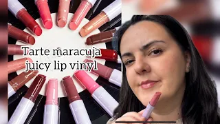 Tarte maracuja juicy lip vinyl swatches and review