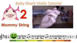 Baby shark on the violin | Notes & finger pattern tutorial for violin | HTP TV | NY String Academy