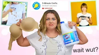 Testing the WEIRDEST 5 Minute Crafts Clothing Hacks