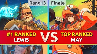 GGST ▰ Rang13 (#1 Ranked Goldlewis) vs Finale (TOP Ranked May). High Level Gameplay