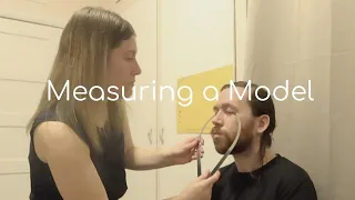 Measuring a Model with Calipers and Skin Impressions - Real Person ASMR