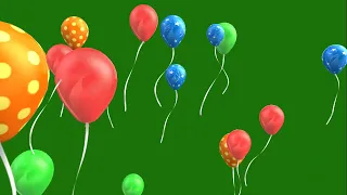 Green screen BirthDay Balloons